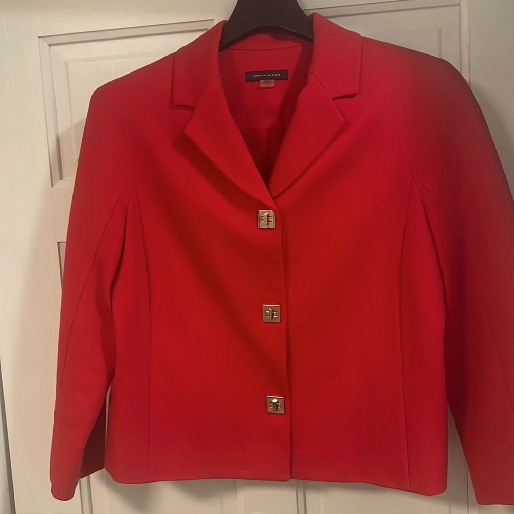 Beautiful Tommy Hilfiger short red blazer